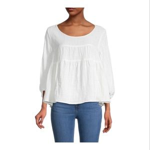 MAX STUDIO tier top White Blouse XS